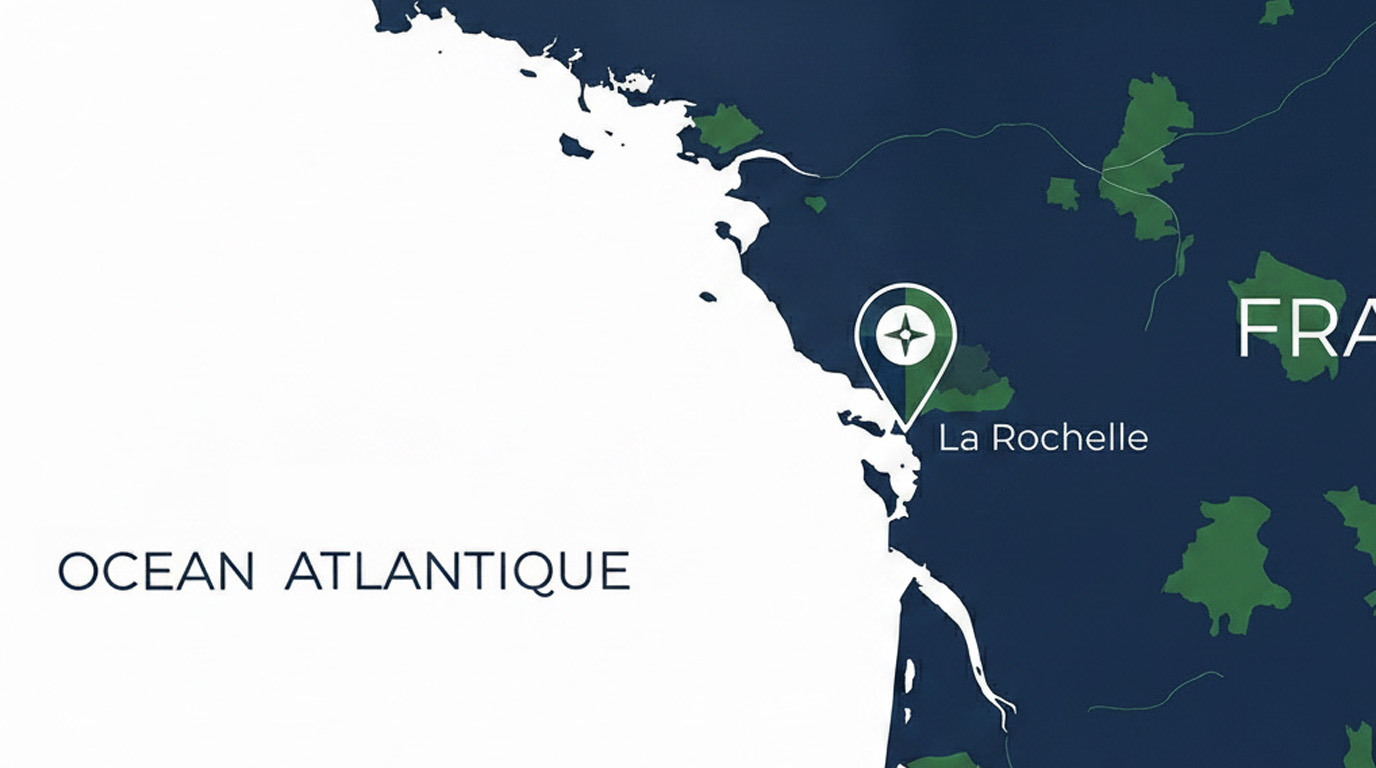Carte de France mettant en évidence La Rochelle / Châtelaillon-Plage